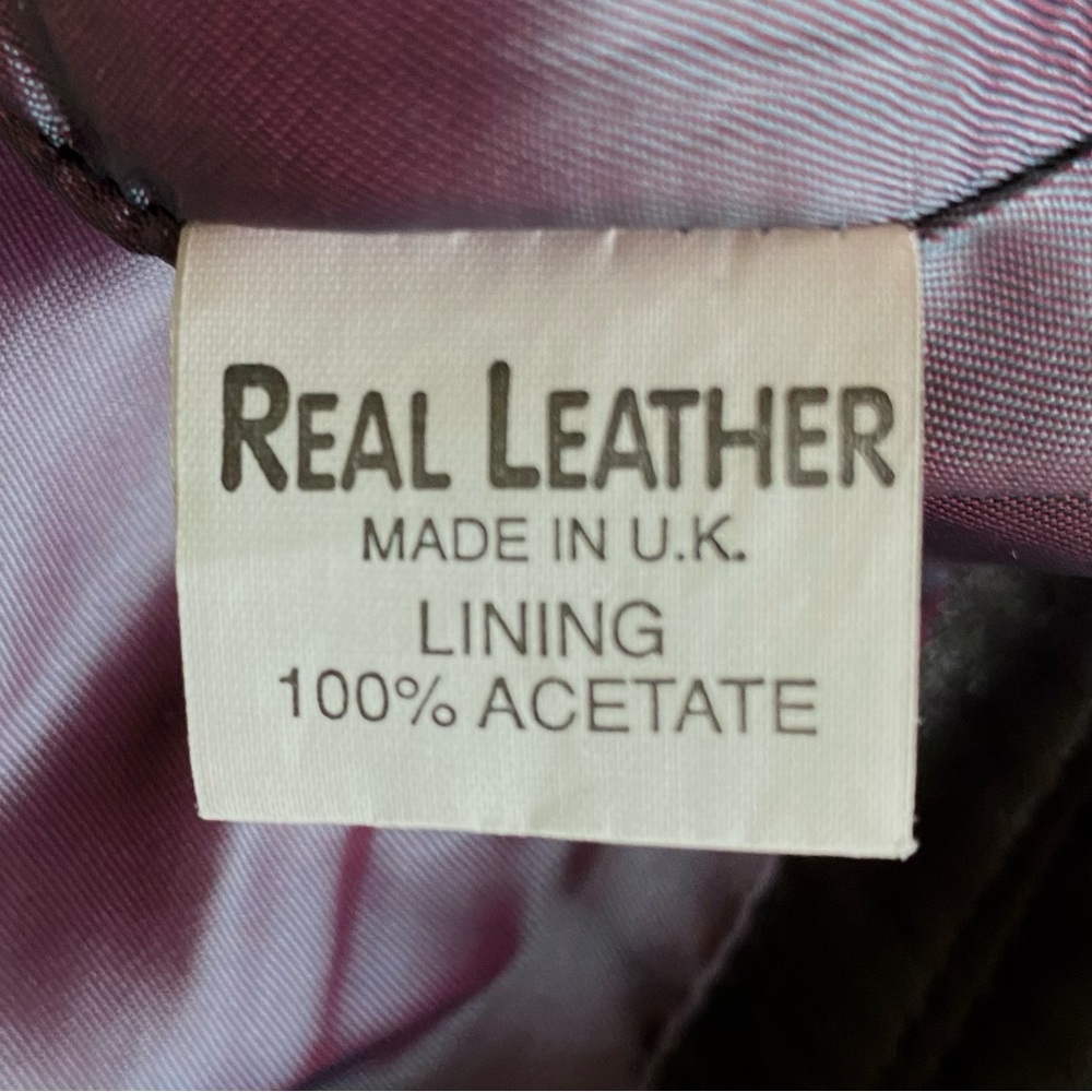 Vintage Michel Ambers 100% genuine leather dark aubergine high-waisted pants. 💜 - Picture 7 of 7